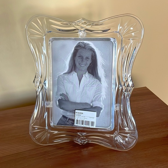 Mikasa Simone Crystal Picture Frame for 4.5 x 6.5 Pic NIB - Picture 1 of 9